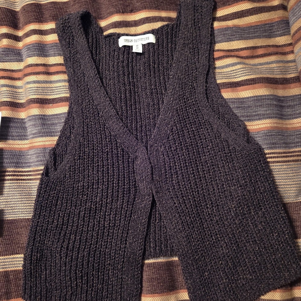 Urban Outfitters Black Knit Sweater Vest